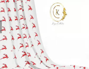 Christmas Reindeers Textile Print