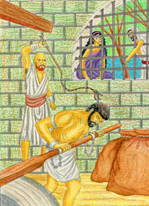 Samson Blinded, Weakened & Imprisoned