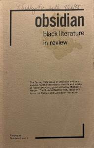 Obsidian: Black Literature in Review, Volume 7, No. 2 & No. 3