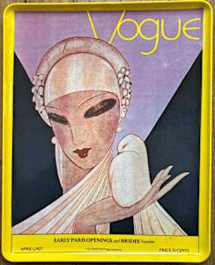 Vintage Tray -- April 1, 1927 Vogue Magazine Cover