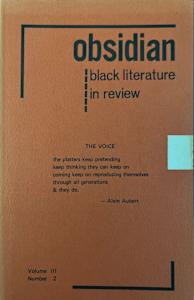 Obsidian: Black Literature in Review, Volume 3, No. 2