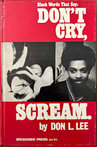 Black Words that Say: DON'T CRY, SCREAM.