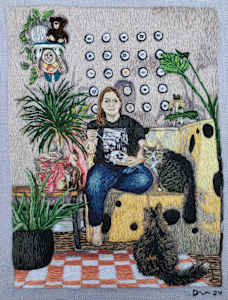 Self-Portrait with Cats