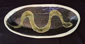 Untitled - green snake black background