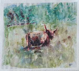 Tissu - Vache HighlandsII