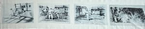 Tissu - First Lesson (gauche) - Lesson 2 (milieu gauche) - Lesson 3 (milieu droite) - Couple IV (droite)