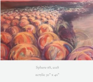 Sphere landscape  acrylic 30x40'', 2015
