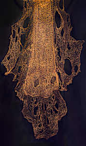 Crocheted copper wire robe