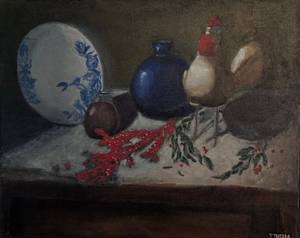 Still Life with Metal Rooster