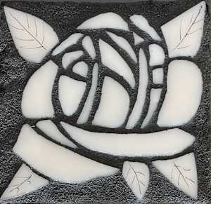 black/white rose