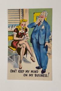 Cant Keep My Mind On My Business! | C535 | Asheville Post Card Co.