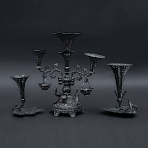 Kashmiri silver center pieces