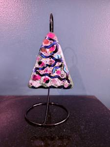 Fused glass Christmas Tree ornament 3