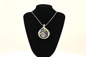 Dichroic Glass Pendant Necklace