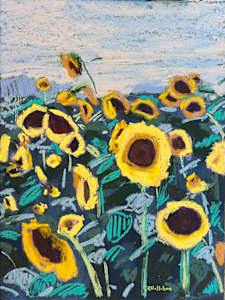 Twilight Sunflowers