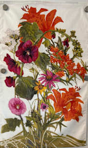 Orange Lilly tea towel