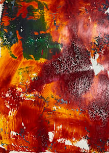 Experiment with Opposites Original Gelli Plate Print