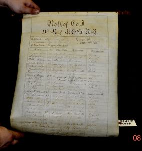 Roll Call 9th Regiment October 10th 1866