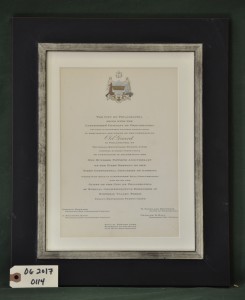 Invitation Requesting the Presence of the Old Guard at Continental Congress Anniversary Celebration