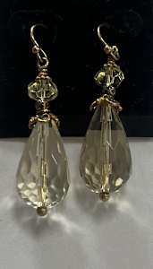 #841 Faceted Yellow Quartz with Vermeil Accnets