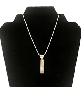 #959 Hand Crafted Fine Silver Pendant with Peridot C3 Sterling Chain 18in with 3in Extension