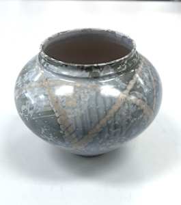 Raku Fired Soluble Salt Fired Vessel #30