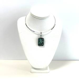 #975 Abalone Pendant on SP Necklace
