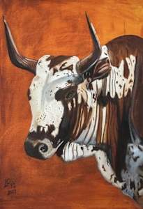 Nguni Cow (Print smaller than original size)