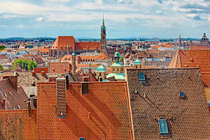 Rooftops in Nurenburg, Germany.