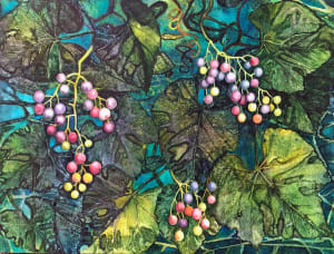 September Grapes an original watercolor
