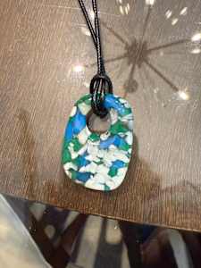 Egyptian Blue and Vanilla Necklace #2