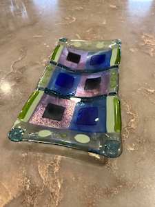 Lavender and Blue Iridescent Tray