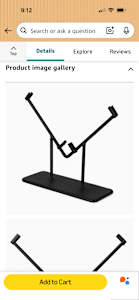 8” Black Iron V-Stand Only #2