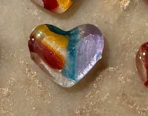1.5” Tiny Pocket Heart Rainbow Strips #25