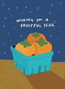 Persimmon Fruitful Year Card