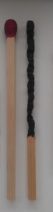 Carved Matchsticks  . Matching Pair . 181