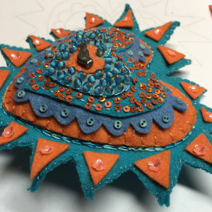 Milagros ~ turquoise and orange