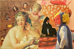 Untitled (Woman, putto, masked man)