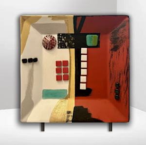 Red Line Dinner Plate | Ceramic Plate