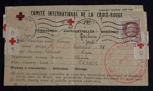 1943 Red Cross Cover France to Chile with France 440