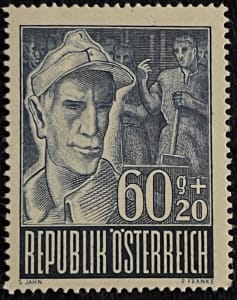 Austria B222 Prisoner of War Semi Postal Stamp