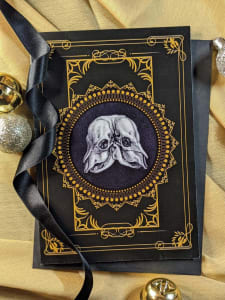 "Two Bodies" - Holiday Greeting - Vertical Folded Art Card