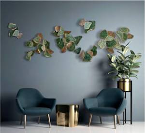 Fragment Series (Light and Dark Green with Gold Accents)