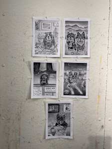 Dog Graphite Drawing Series