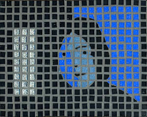 In the Shadows - (Triptych - (Triptych - Blue)
