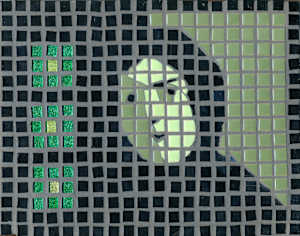 In the Shadows - (Triptych - Green)