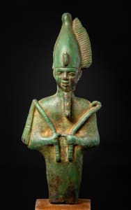 Untitled (Bronze Osiris Half Figure Statue)