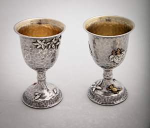 Untitled (Pair of Japanese-Style Cordial Goblets)