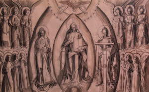 Untitled (Sketch of Jesus and Angels)