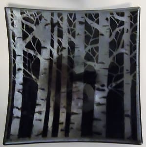 Large Plate-Birch Trees on Silver Irid